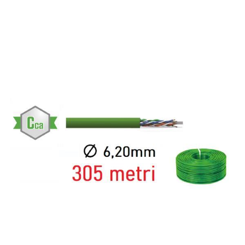 Prysmian Group DRAKA PRYSMIANCAVO UUTP CAT.6 CCA VERDE 305M